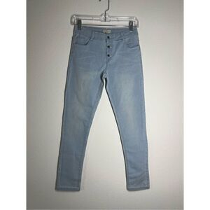 Vertbaudet Girls Jeans High rise skinny button close Size 12 years Made in Franc